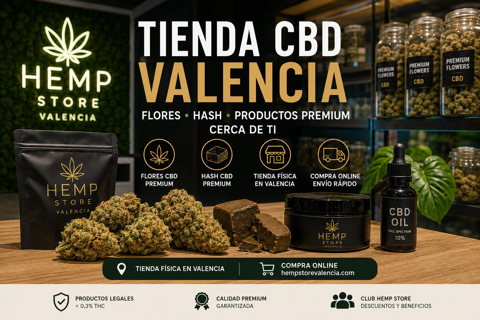 Tienda CBD Valencia: flores, hash y productos premium cerca de ti